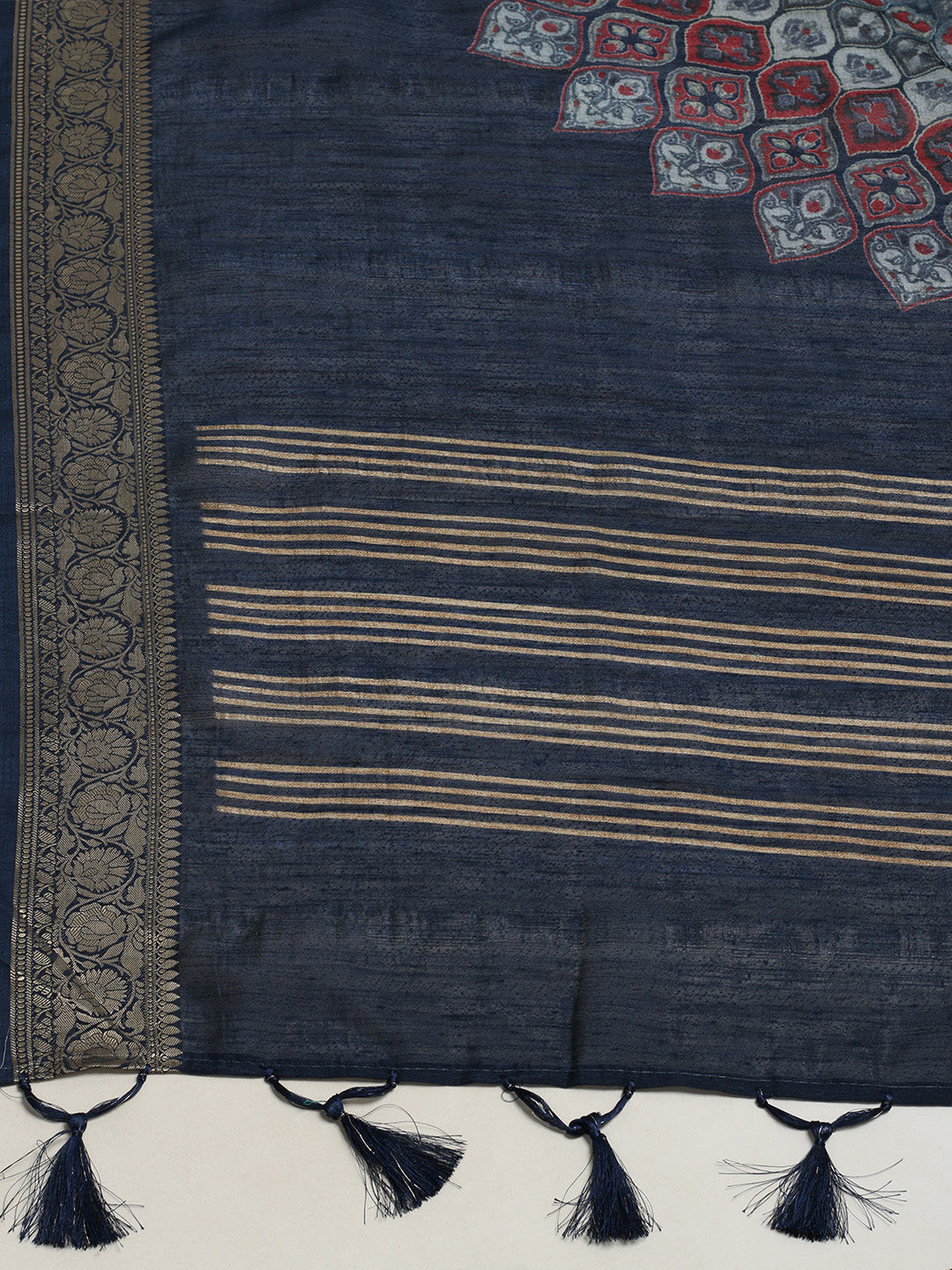 Printed Tussar Saree