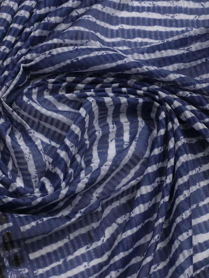 Printed Cotton Blend Unstitched Suit With Dupatta