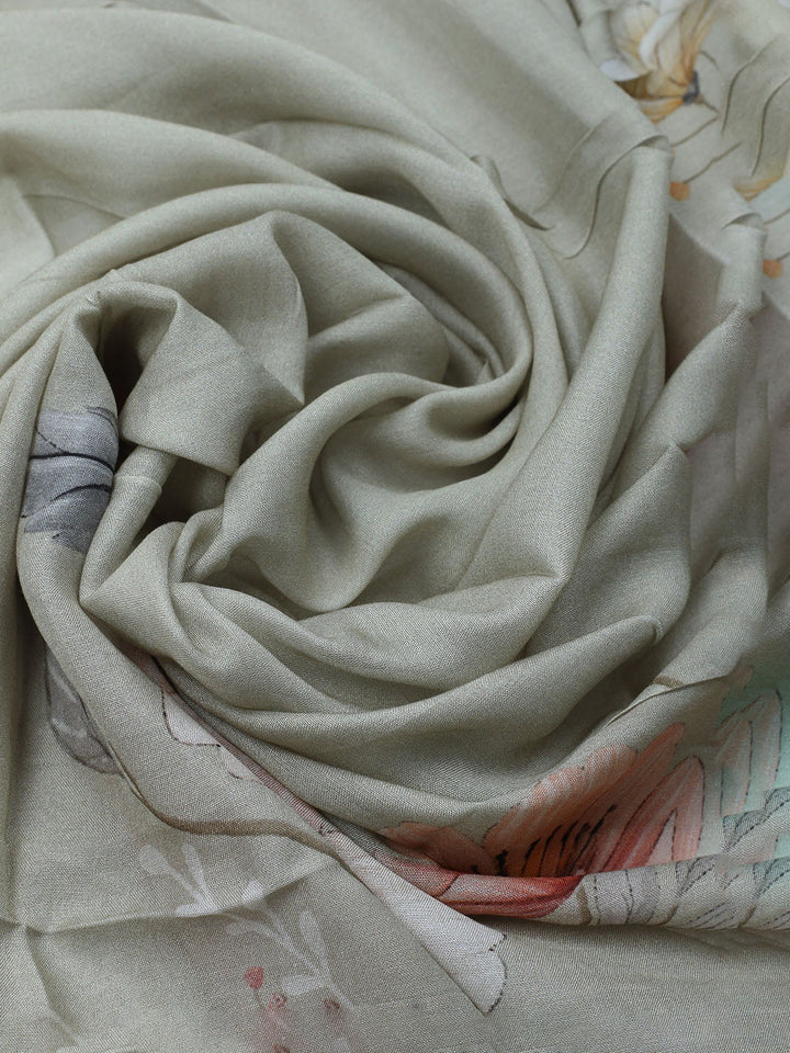 Printed Muslin Unstitched Suit With Dupatta