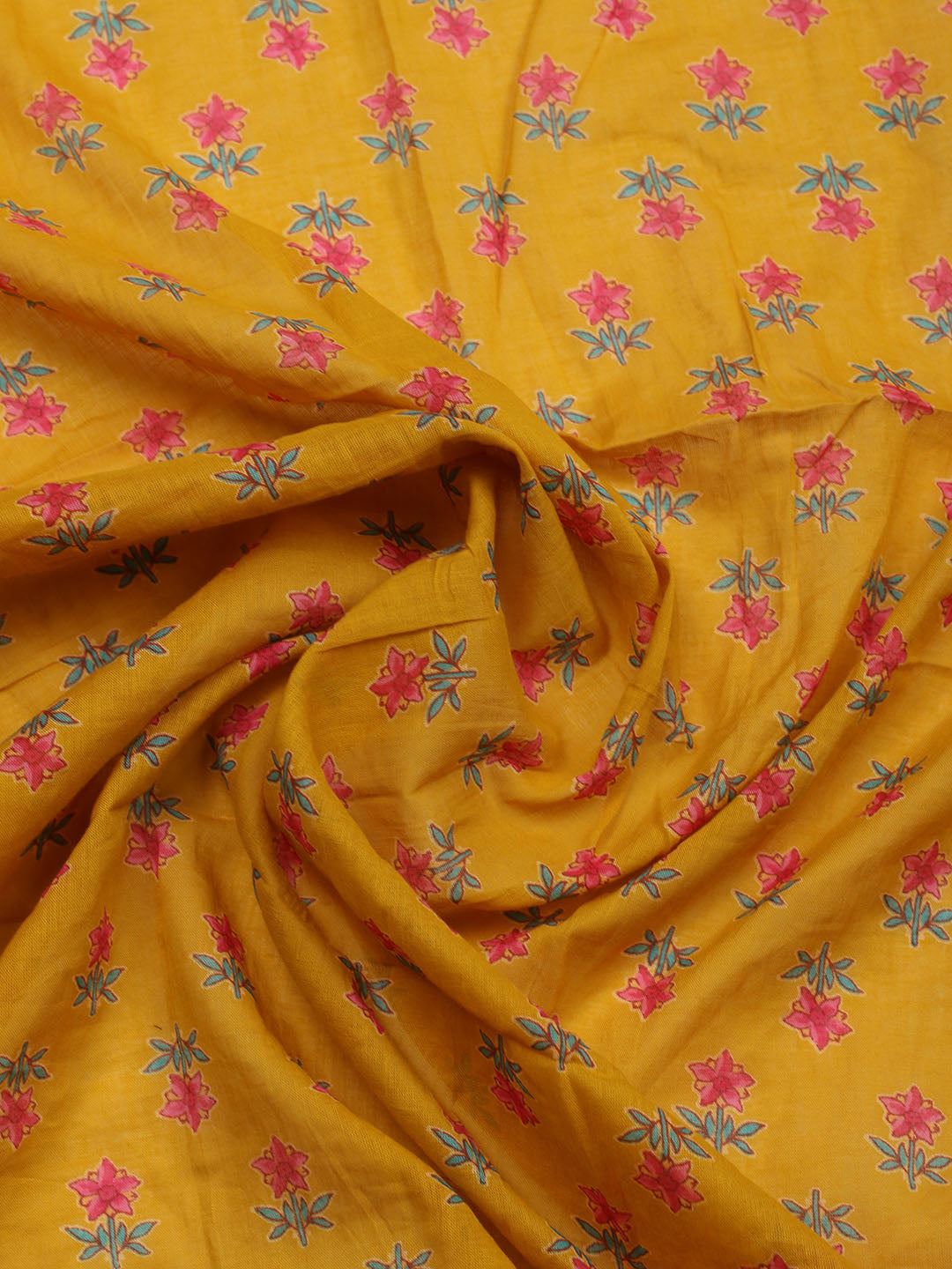 Embroidered Cotton Blend Unstitched Suit With Pant &amp; Dupatta