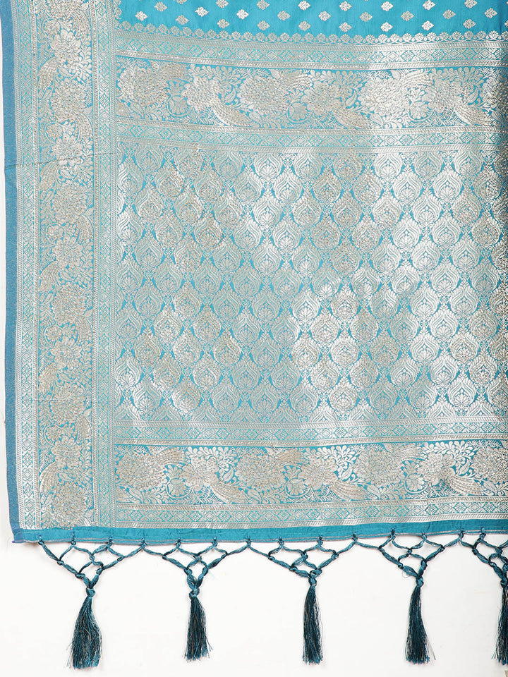 Stone Work Satin Woven Saree