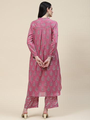 Printed Cotton Kurta With Pants