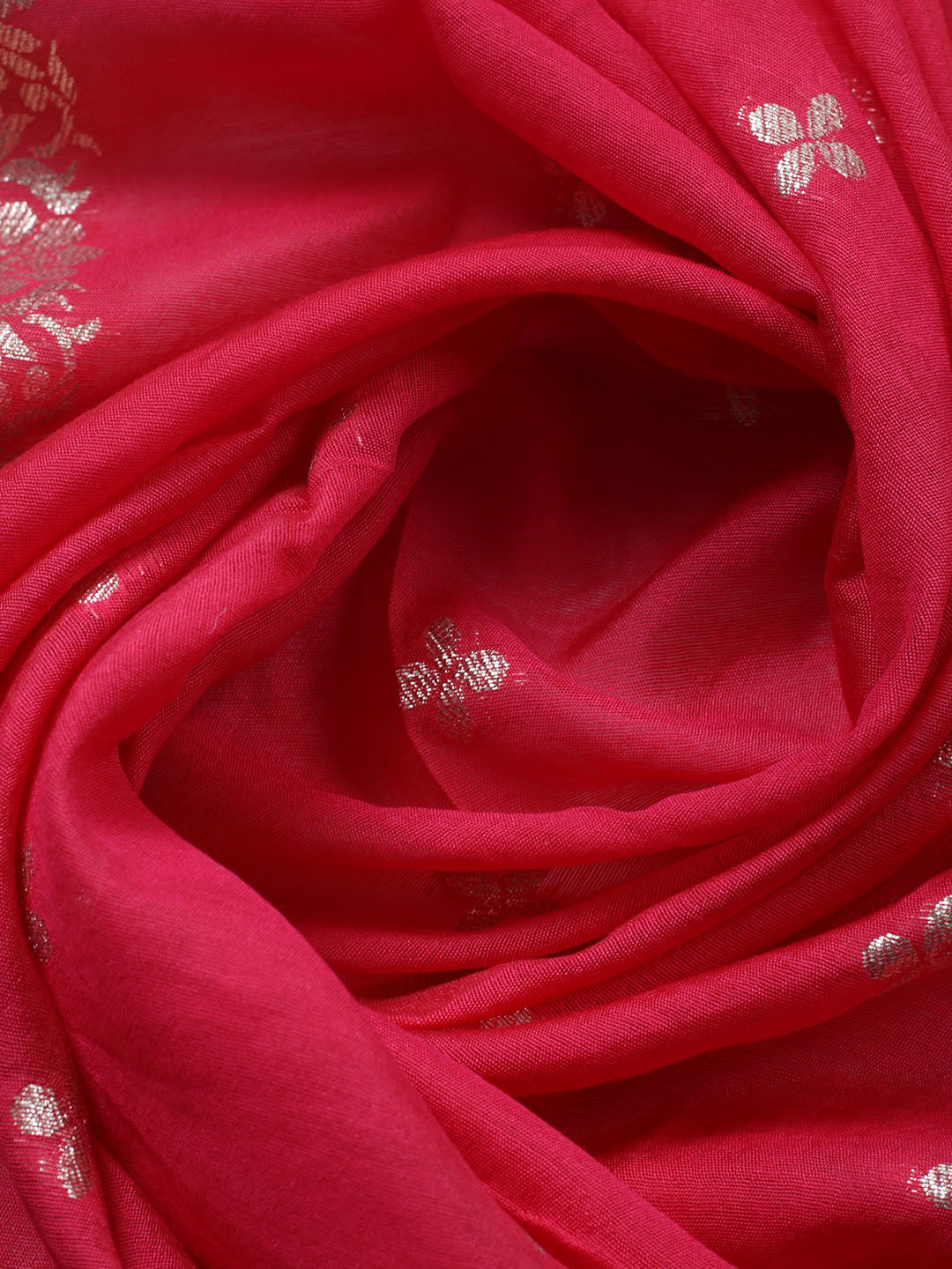 Embroidered Chanderi Unstitched Suit With Pant &amp; Dupatta