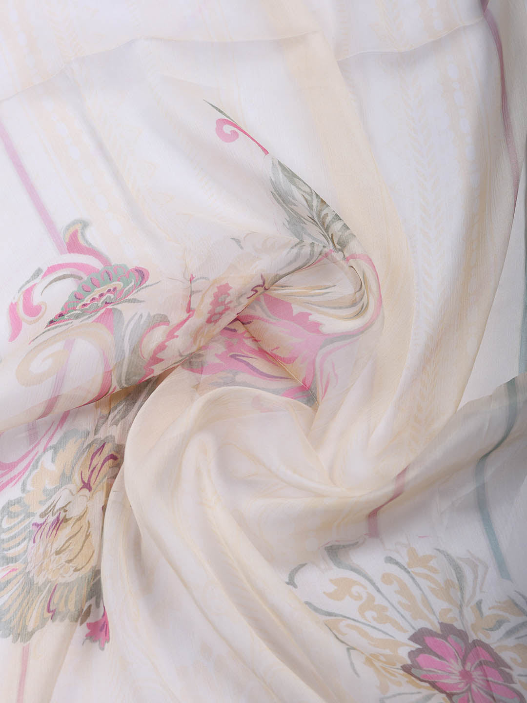 Embroidered Cotton Blend Unstitched Suit With Pant &amp; Dupatta