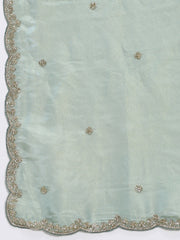 Stone Embroidery Tissue Saree