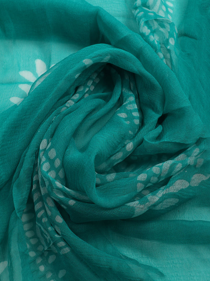 Printed Cotton Blend Unstitched Kurta With Pant &amp; Dupatta