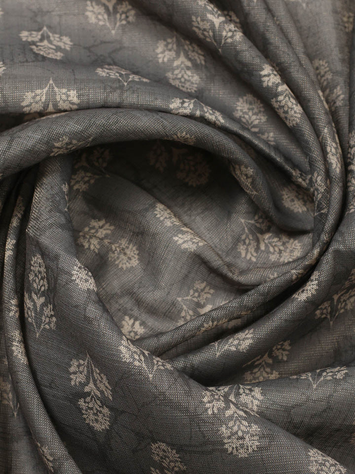 Embellished Tissue Unstitched Suit With Pant &amp; Dupatta