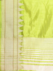 Plain Zari Border Art Silk Woven Saree