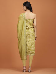 Printed Cotton Unstitched Suit Piece With Dupatta