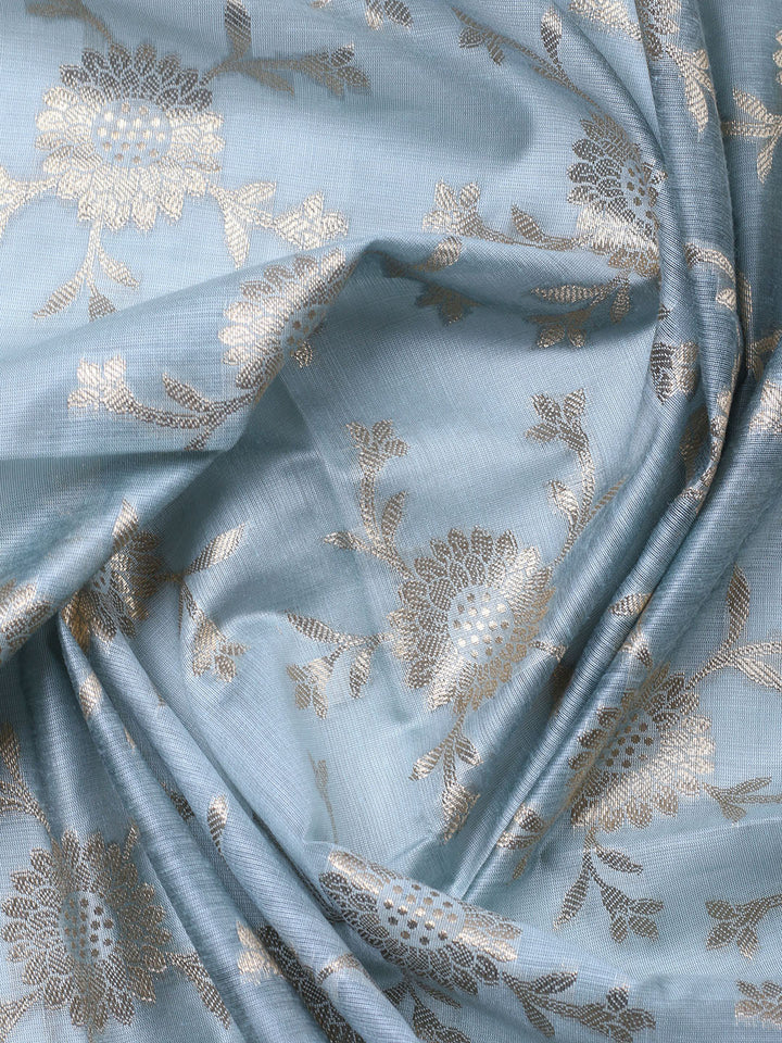 Woven Design Chanderi Unstitched Suit With Pant &amp; Dupatta