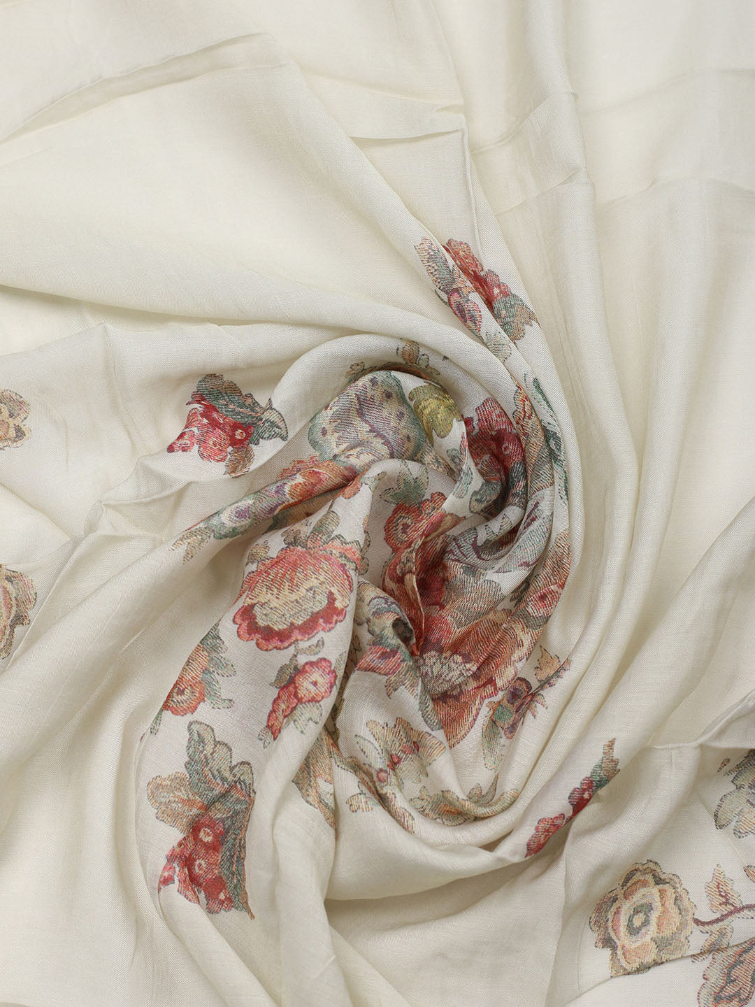 Embellished Muslin Unstitched Suit With Pant &amp; Dupatta