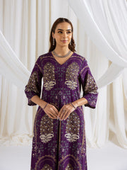 Printed Cotton Blend Kurta With Pants