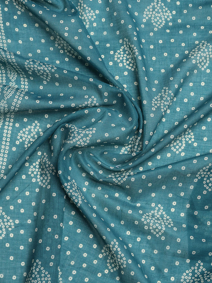 Printed Cotton Blend Unstitched Suit With Dupatta