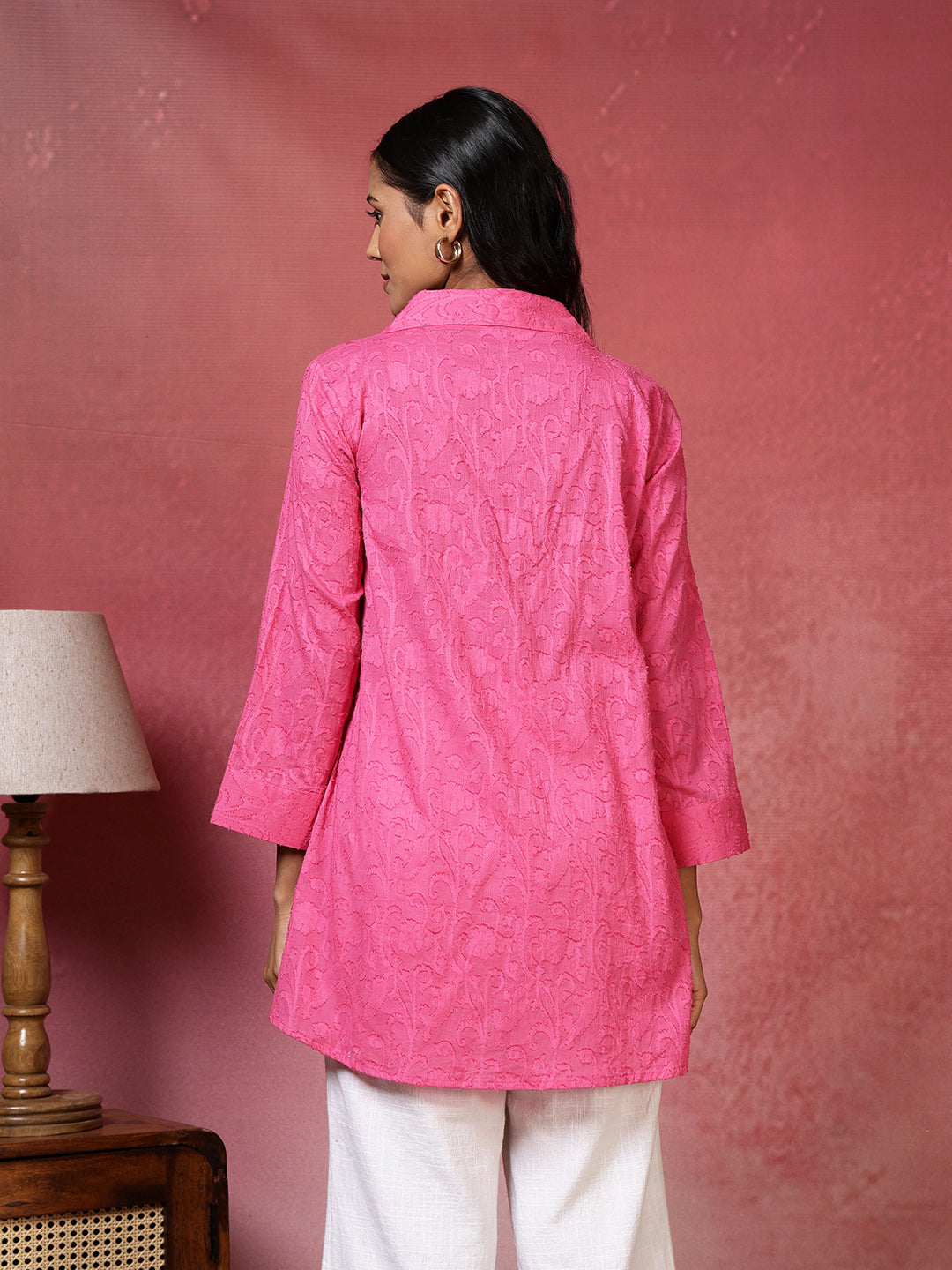 Plain Cotton Blend Kurta