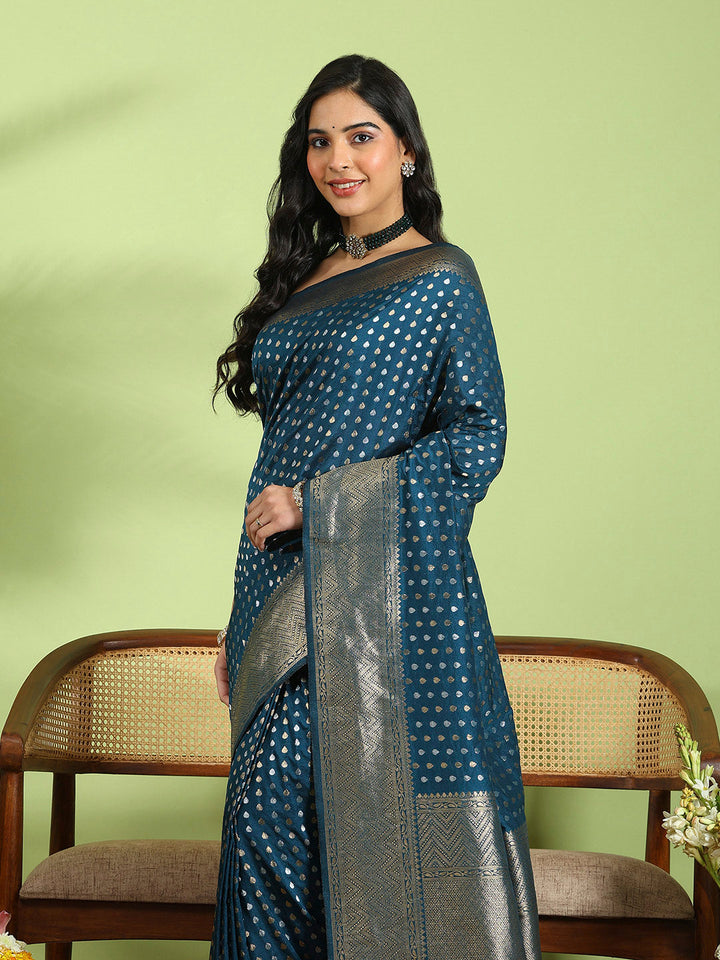 Plain Crepe Saree