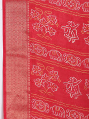 Bandhani Printed Dola Cotton Saree