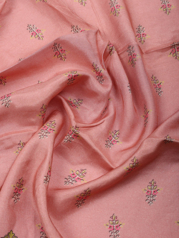 Embroidered Muslin Unstitched Suit With Pant &amp; Dupatta
