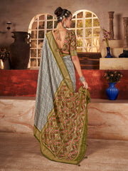 Digital Printed Art Silk Saree