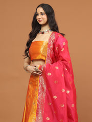 Banarasi Unstitched Choli With Lehenga & Dupatta