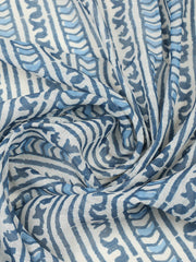 Printed Cotton Blend Unstitched Suit With Pant & Dupatta