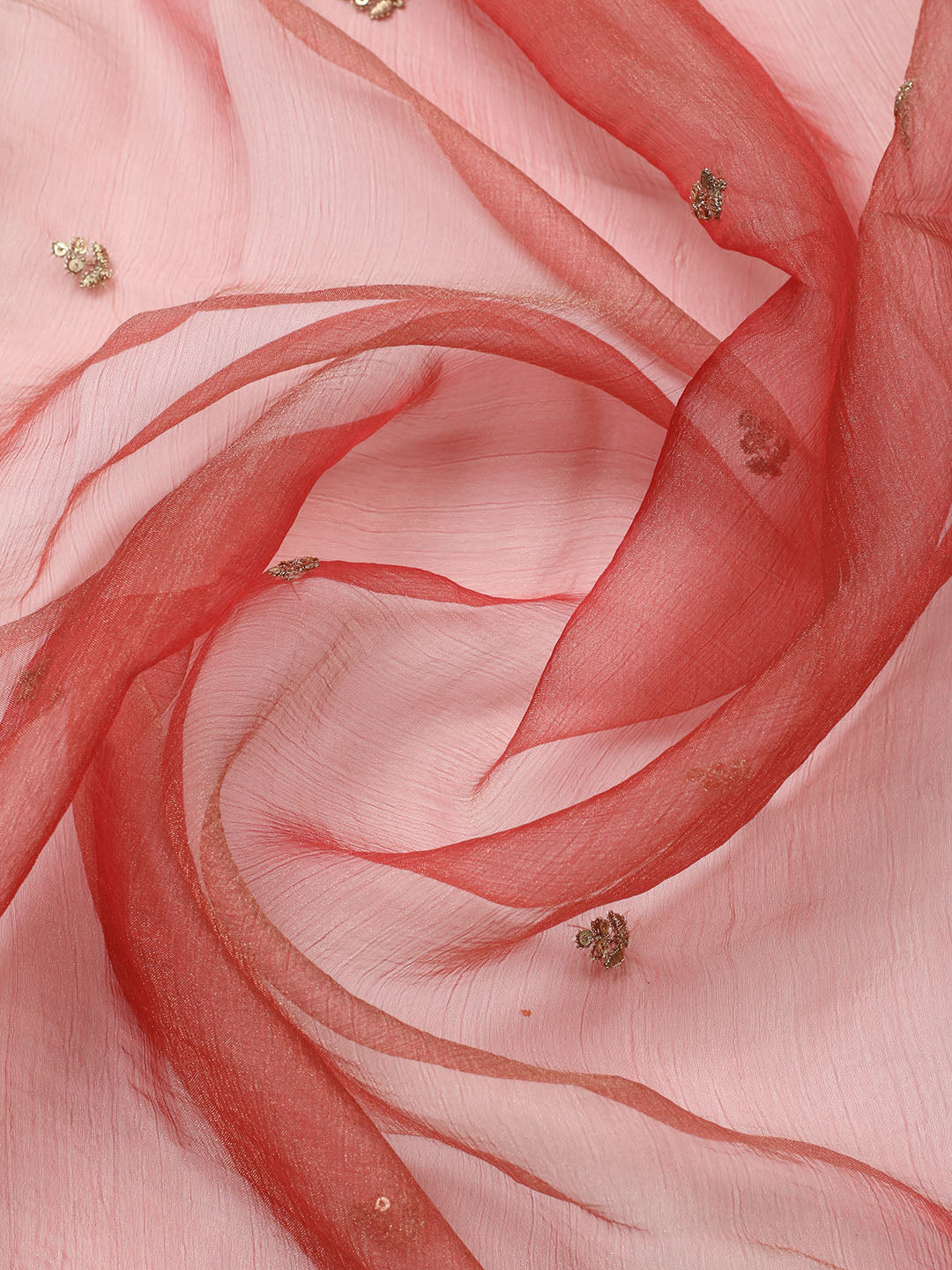 Embroidered Tissue Unstitched Suit With Pant &amp; Dupatta