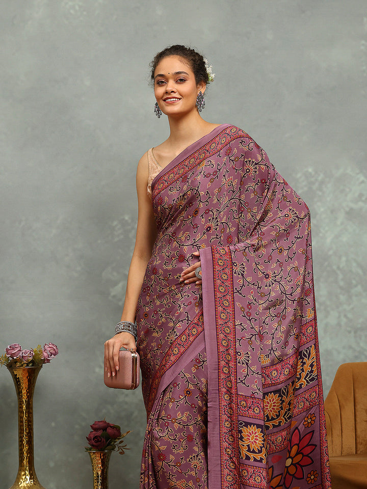 Digital Printed Crepe Saree