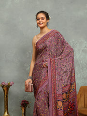 Digital Printed Crepe Saree