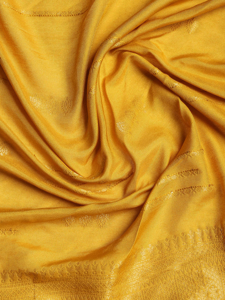 Embroidered Chanderi Unstitched Suit With Dupatta