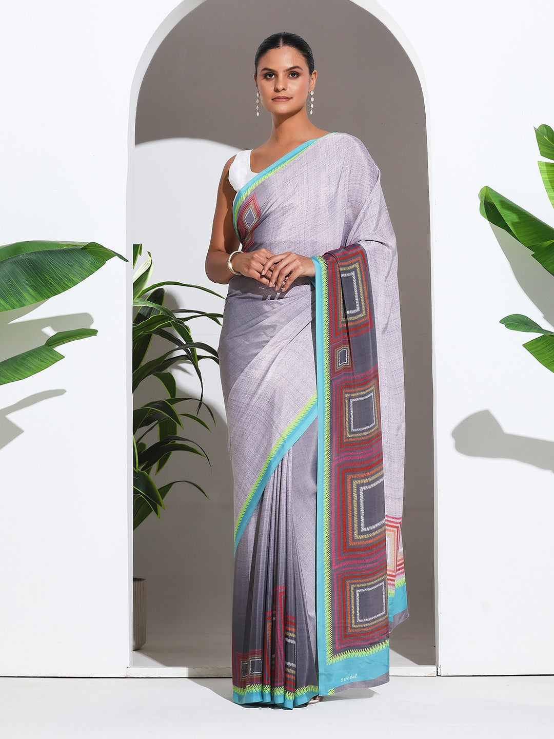 Digital Printed Crepe Saree
