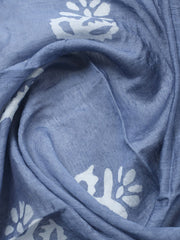 Printed Cotton Blend Unstitched Suit With Pant & Dupatta