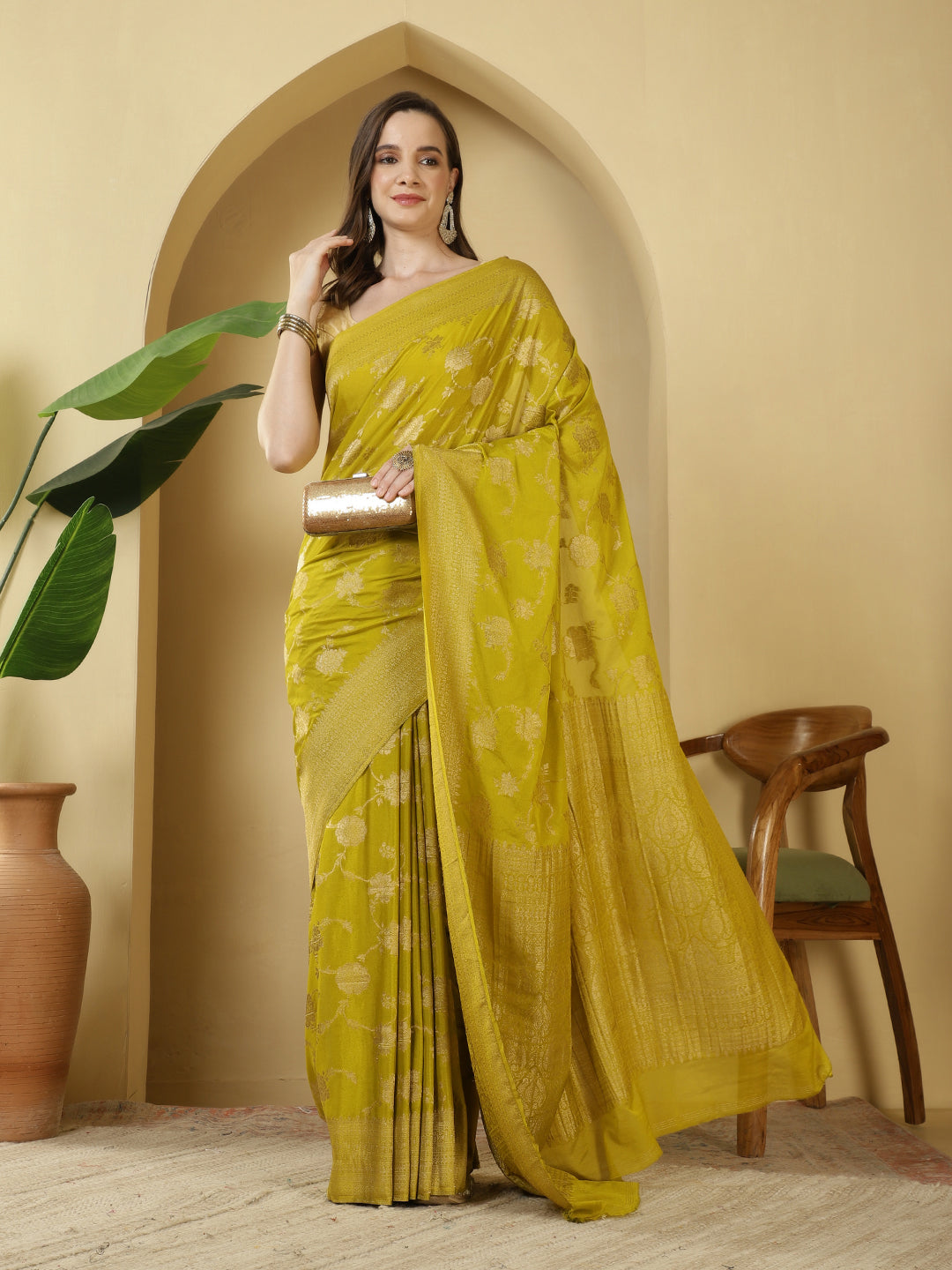 Zari Jaal Georgette Saree