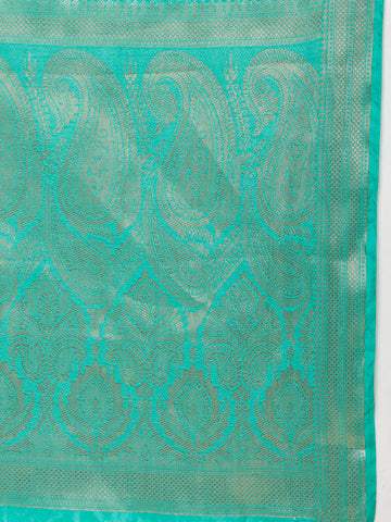 Zari Border Booti Woven Handloom Saree