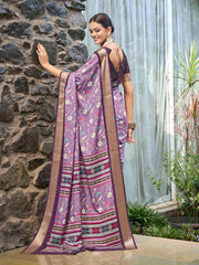 Digital Printed Art Silk Saree