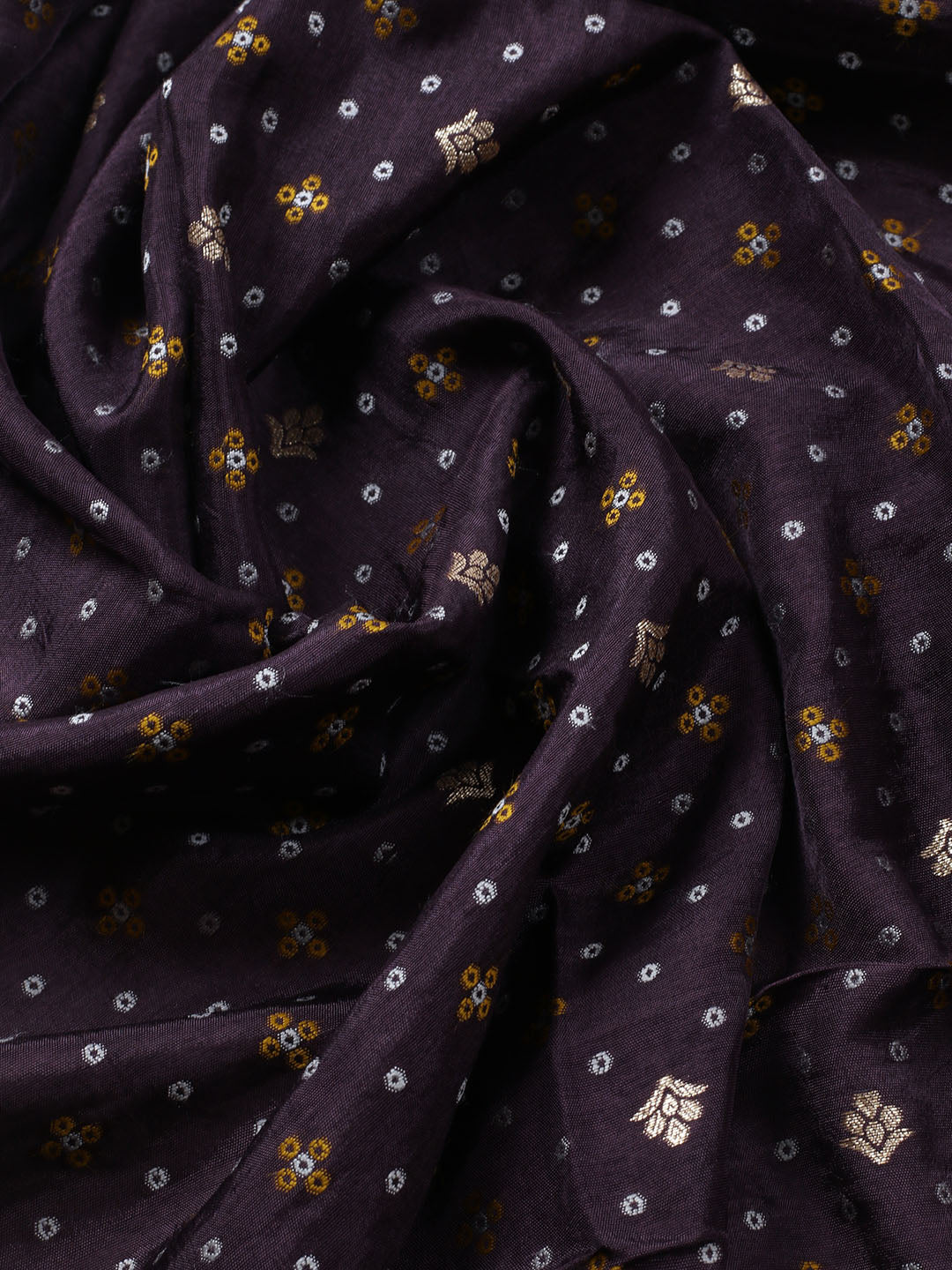 Woven Design Chanderi Unstitched Kurta With Pant &amp; Dupatta