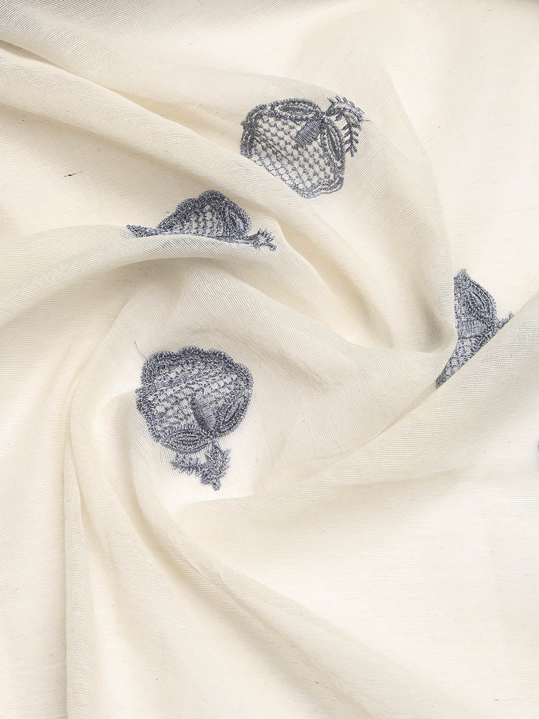 Embroidered Cotton Blend Unstitched Suit With Dupatta