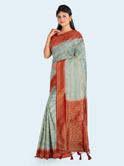 Zari Jaal Woven Art Silk Saree