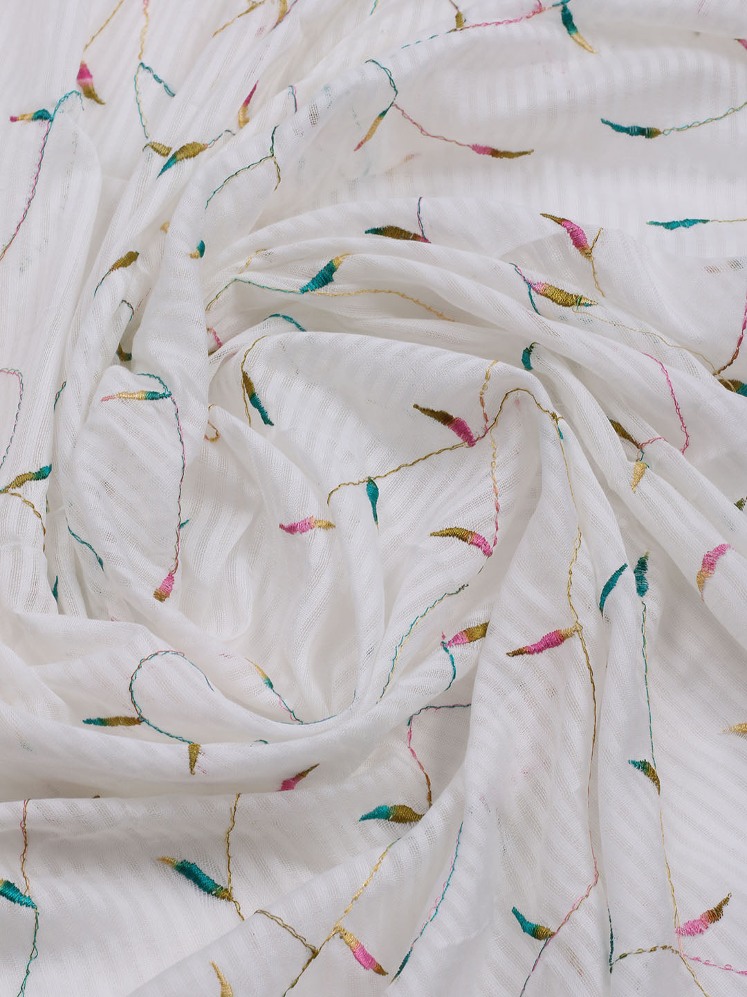 Printed Cotton Blend Unstitched Suit With Dupatta