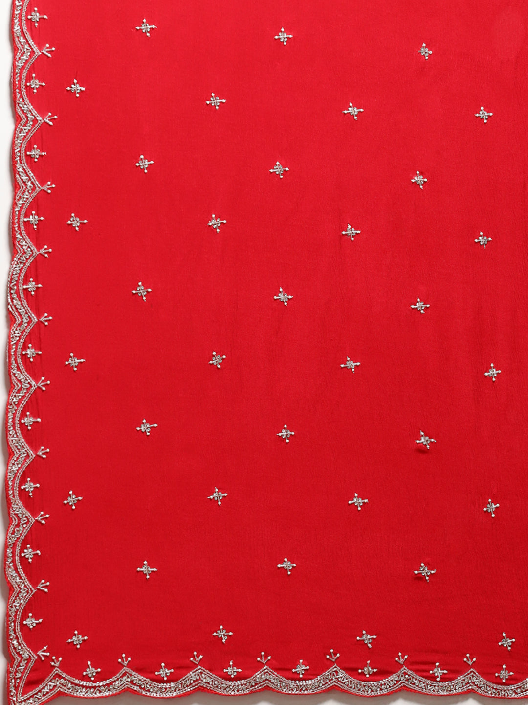 Hand Embroidery Chiffon Saree