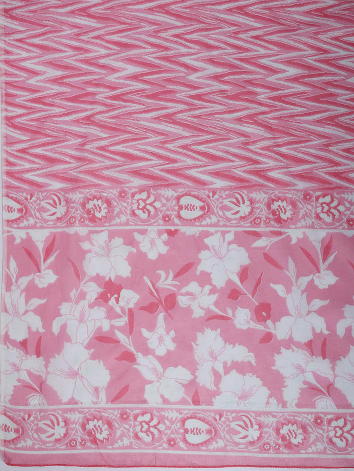Printed Cotton Kurta With Pant &amp; Dupatta