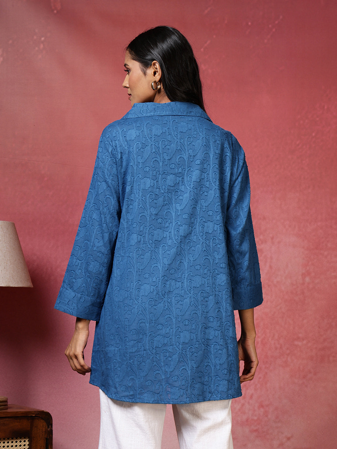 Plain Cotton Blend Kurta