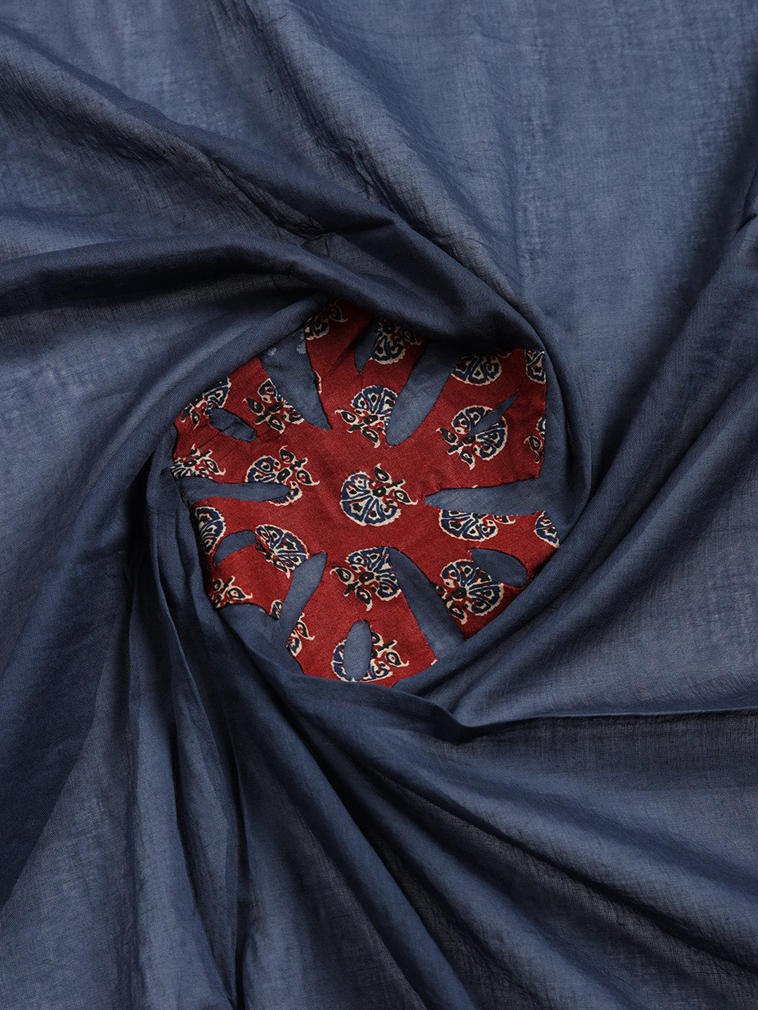 Printed Cotton Blend Unstitched Suit With Pant &amp; Dupatta