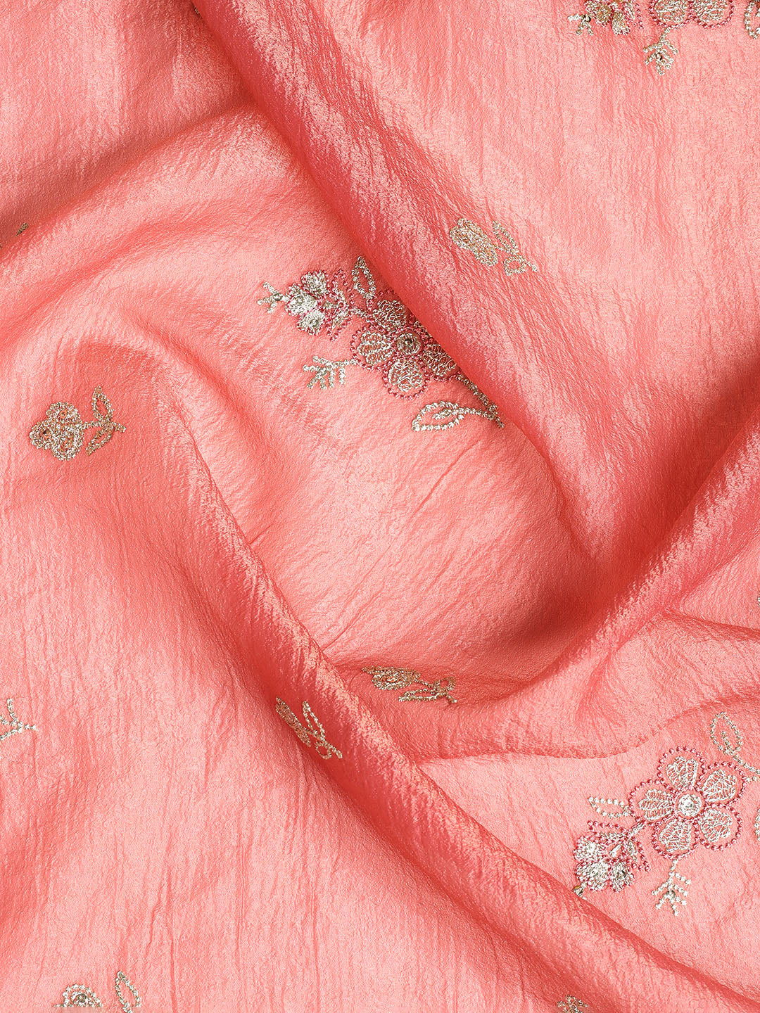 Embroidered Tissue Unstitched Suit With Dupatta