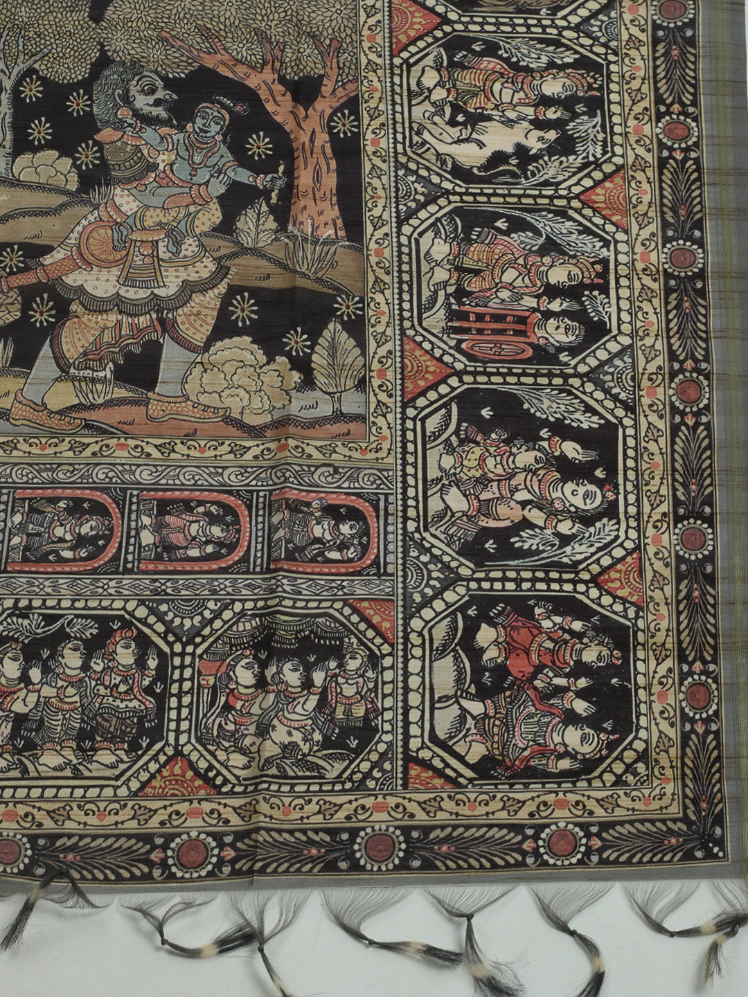 Printed Tussar Saree