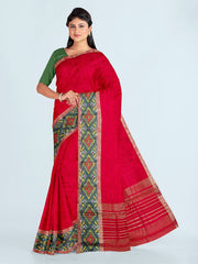 Plain Zari Border Art Silk Saree