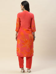 Printed Crepe Kurta With Pants