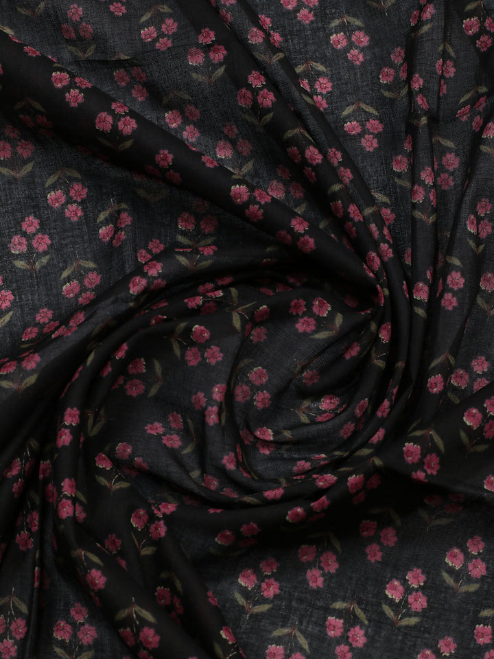 Embroidered Cotton Blend Unstitched Suit With Pant &amp; Dupatta