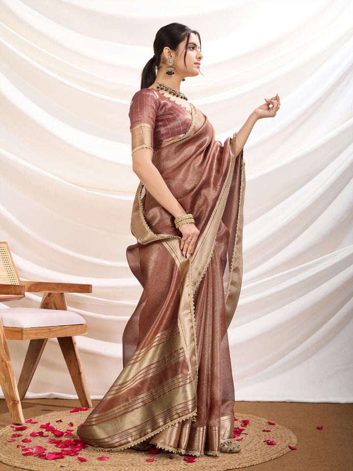 Woven Design Linen Blend Saree