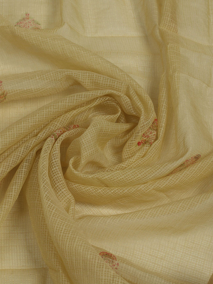 Printed Cotton Unstitched Suit With Pant &amp; Dupatta
