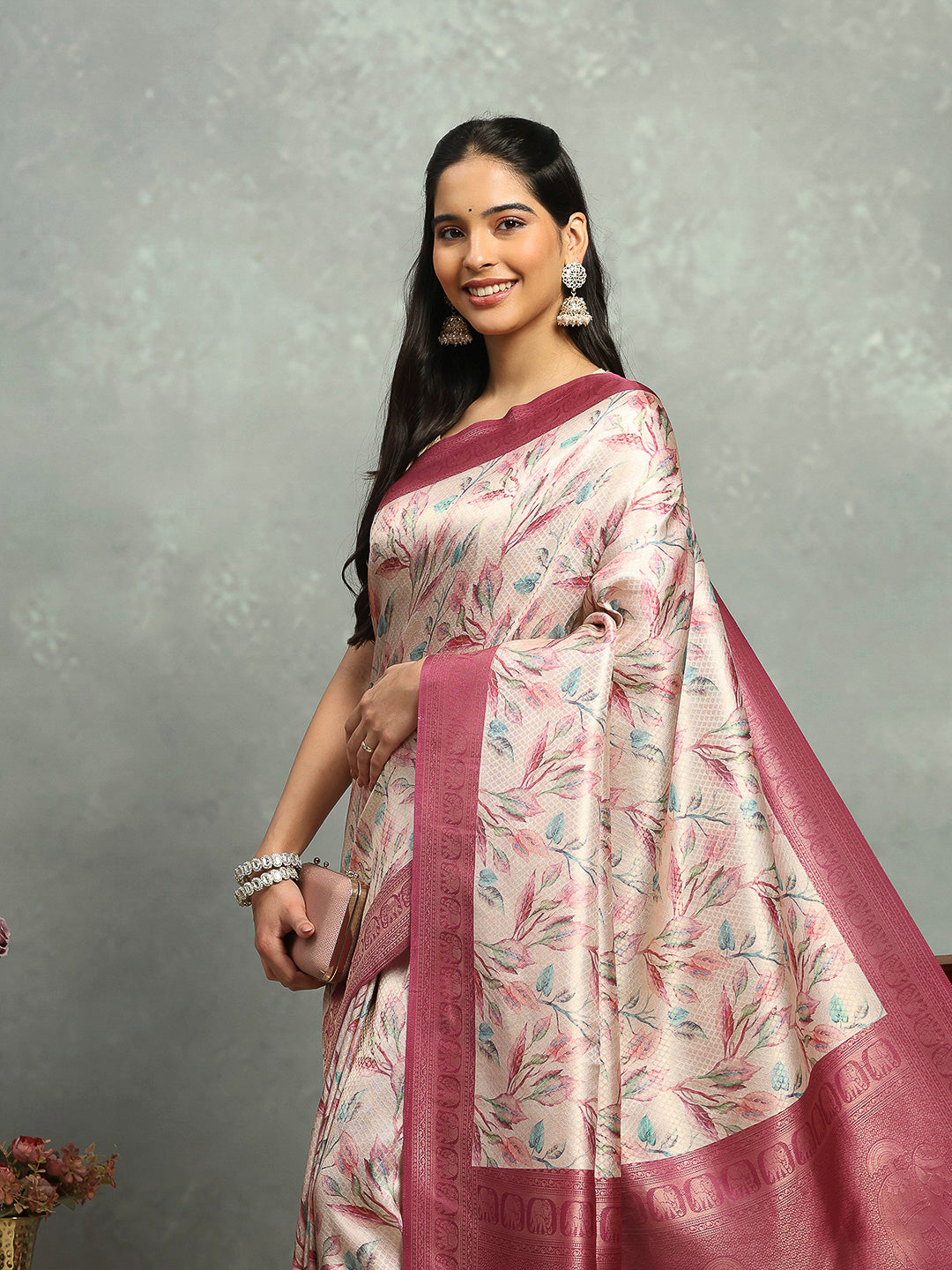 Digital Printed Art Silk Saree