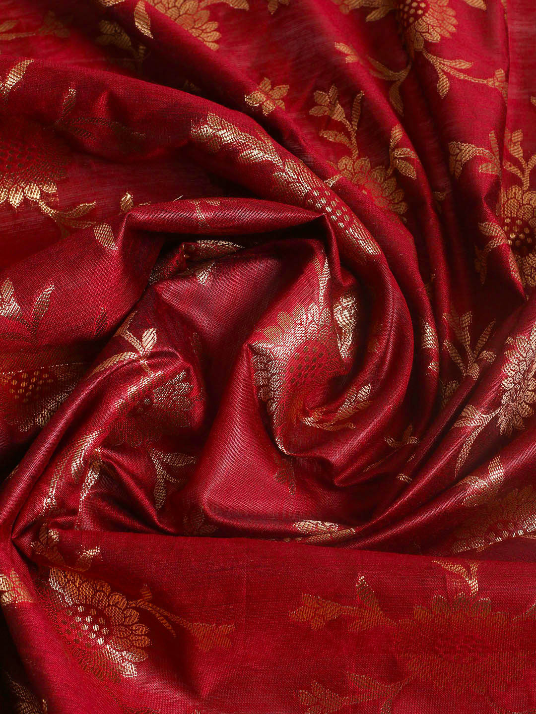 Woven Design Chanderi Unstitched Suit With Pant &amp; Dupatta
